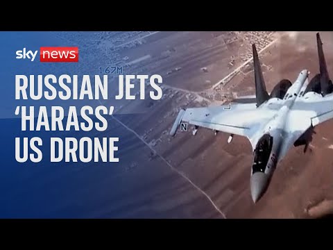 Russian fighter jets 'harass' US drones over Syria