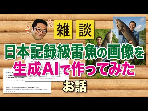 日本記録級雷魚の持ち写真を生成AIで作ってみたお話【雑談動画その44】