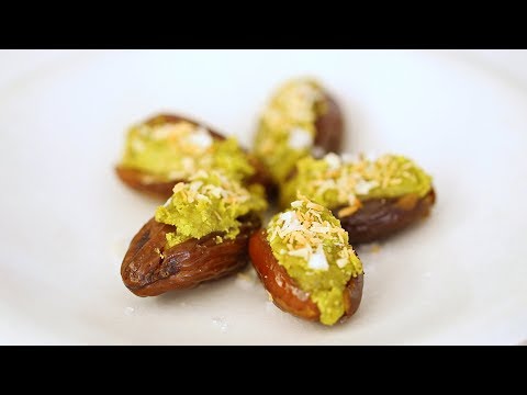 Pistachio-Stuffed Dates with Coconut- Healthy Appetite with Shira Bocar