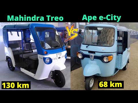 Piaggio Ape E-City Vs Mahindra Treo Electric Auto Rickshaw