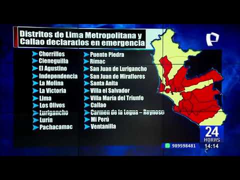 Ciclón Yaku: Ejecutivo declara en estado de emergencia 18 distritos de Lima y 4 del Callao