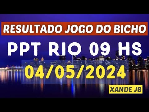 Resultado do jogo do bicho ao vivo CORUJA RIO 21HS dia 03/05/2024 - Sexta - Feira