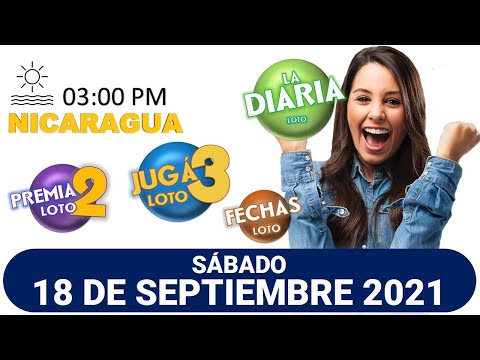 Sorteo 03 pm Loto NICARAGUA, La Diaria, jugá 3, Súper Combo, Fechas, SÁBADO 18 de septiembre 2021