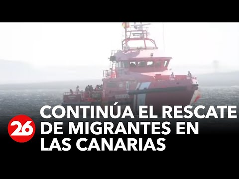 Continúa en rescate de migrantes en Canarias