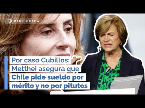 Por caso Cubillos: Metthei asegura que Chile pide sueldo por mérito y no por pitutos