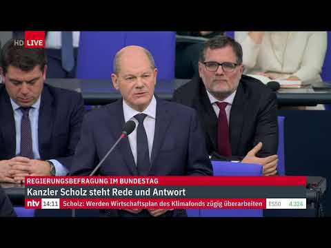 LIVE: Bundeskanzler Scholz stellt sich den Fragen des Bundestages