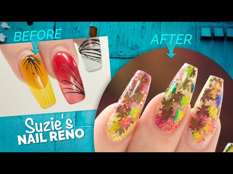 Can You Fill Gel Over Acrylic?🤔Fall Leaves Inlay