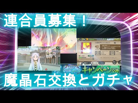 【まおりゅう】連合員募集＆魔晶石交換からの～サブ垢、フリーレンガチャ！！