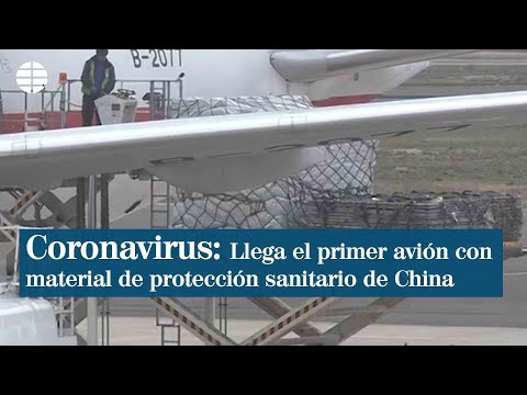 La Junta de Castilla y Leo?n recibe 6 toneladas de mascarillas en un vuelo procedente de China