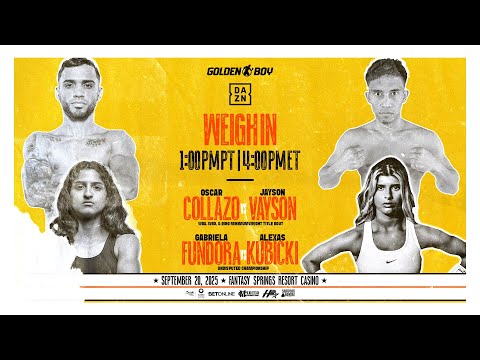 Oscar Collazo vs. Jayson Vayson | WEIGH IN