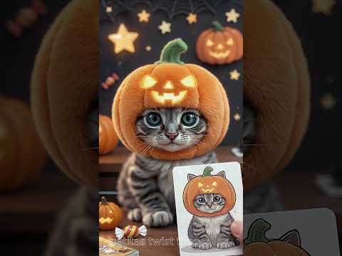 ¡Así se prepara un gato para Halloween con estilo! #short #miaumiau #cat #halloweenfail #cutecat