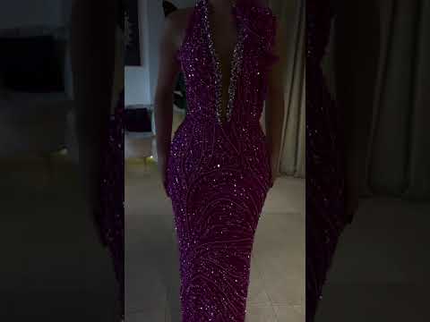 To order this blush crystal dress DM This couture gown features a sculpted corset bodice with