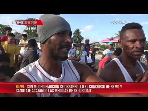 8 parejas participaron en el concurso de remo y canotaje en Bilwi– Nicaragua
