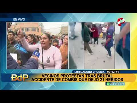 Protesta de vecinos de Lurigancho-Chosica: “No es la primera vez que sucede esta clase de accidente”