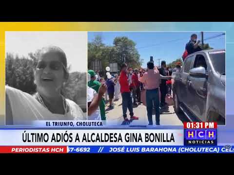 Familiares y amigos dan último adiós a alcaldesa de El Triunfo, Choluteca