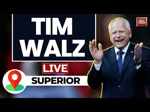 Tim Walz LIVE | Tim Walz Rally LIVE In Superior, Wisconsin | US Election LIVE | India Today LIVE