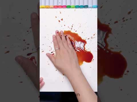 Coffee Spilled and Turn It into Art | MAOMAO #shorts #すりのマジョルカ
