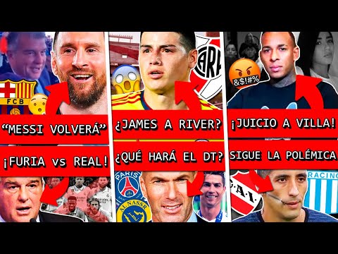 ¡Así BARÇA confirmó que MESSI volverá!+ GUERRA vs REAL MADRID+ JAMES RODRIGUEZ a RIVER+ VILLA juicio