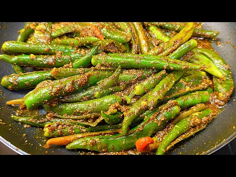 अगर मिर्च फ्राई ऐसे बनाओगे तो बिना भूख भी 4 रोटी इसी से खा जाओगे | Mirch Fry | Hari Mirch Fry Recipe