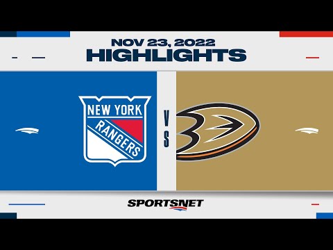 NHL Highlights | Rangers vs. Ducks - November 23, 2022