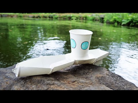 水に浮く！紙コップ船のつくりかた【工作】