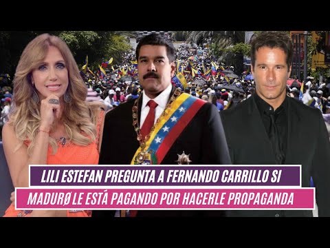 Lili Estefan pregunta a Fernando Carrillo si Madur0 le está p@g@ndo por hacerle propaganda