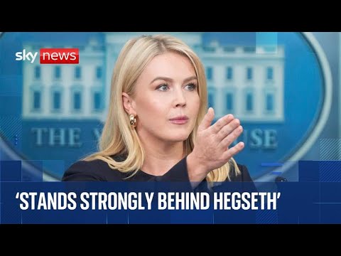 White House news briefing as President Trump faces IMF growth downgrade and pressure over Hegseth