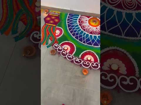 Unique Rangoli Design for Diwali🪔 #shorts #diwali2025 #rangoli #diwalirangoli #uniquerangoli