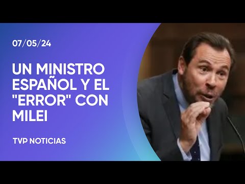 El ministro español Óscar Puente dijo que fue un error sugerir que Javier Milei consumía drogas