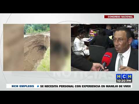 Diputado Carlos Cano pide que se reparen las calles afectadas por las lluvias en Olancho
