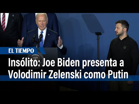 Insólito: Biden presenta a Zelenski como Putin, en ceremonia de la Otán, luego corrige | El Tiempo