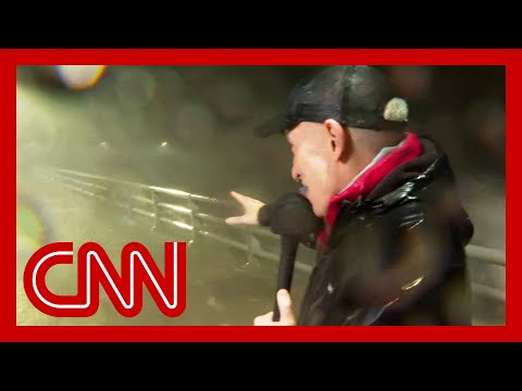 Anderson Cooper shows what Milton’s storm surge looks like