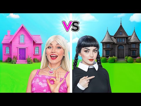 大きな家 vs 小さな家チャレンジ 🏠 123 GO!によるDIY建築ハックと楽しいクラフト