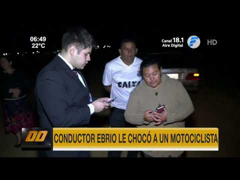 Conductor ebrio ocasiona accidente de tránsito en Chaco'i