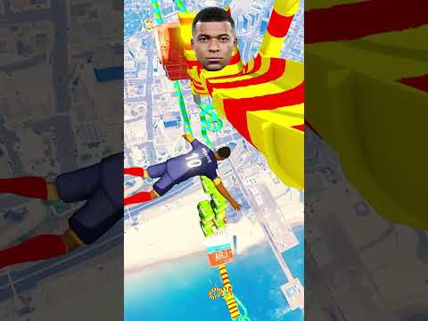 Impossible Soccer Water Slide #cr7 #messi #neymar #salah #mbappe #suarez