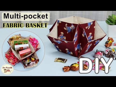 DIY-Multi-pocket-fabric-basket DIY-Multi-pocket-fabric-basket
