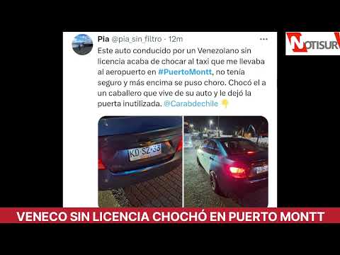 Puerto Montt: Indocumentado sin licencia chocó