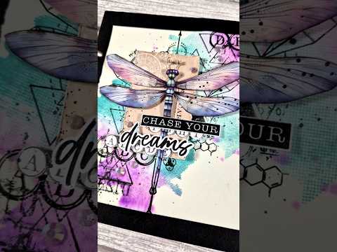purple and teal - dreamy art journal page