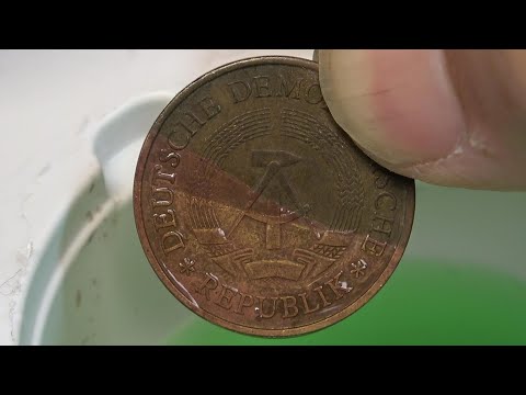 フリーメイソンみたいなドイツのコインを磨いてみた(20PEENNIG)