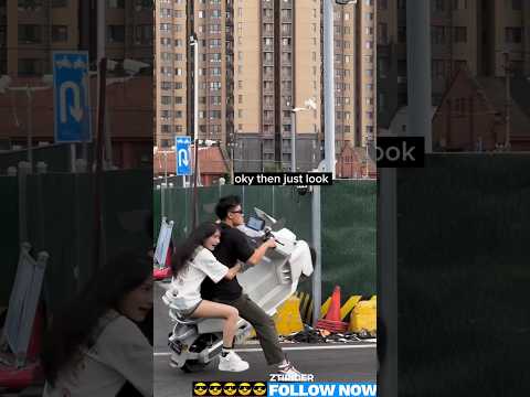 look how she hold me when I turn the scooty 😎🏍️#race #ktm #bikers #duke #wait #girlrider #fyp