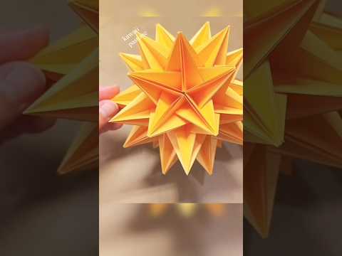 折り紙 星のくす玉を作ってみた! 作り方は関連動画でみてね#shorts #short#diy#paper #origami#origamitutorial #original#оригами