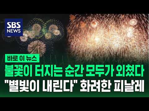 불꽃이 터지는 순간 모두가 외쳤다.."별빛이 내린다" 화려한 피날레 / SBS / 바로이뉴스