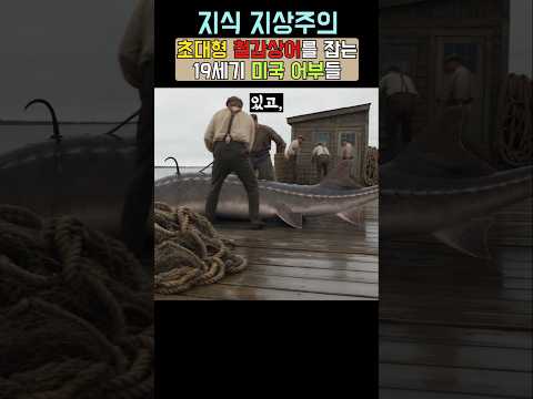초대형 <strong>철갑상어</strong> 잡는 19세기 미국의 어부들