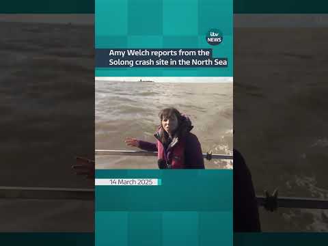 Amy Welch reports from the Solong crash site in the North Sea #itvnews