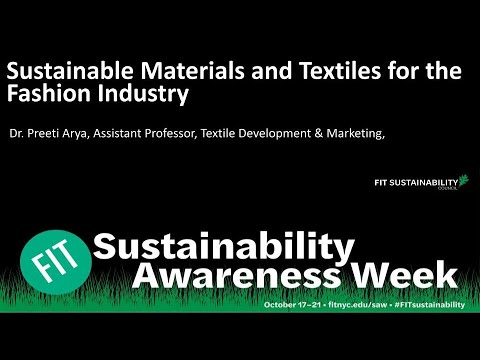 Sustainable Materials and Textiles for the Fashion Industry