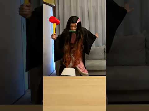 Demonslayer Nezuko was beating him up, thinking he was Muzan… #shorts