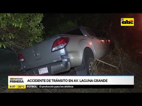 Accidente de tránsito en la Avda  Laguna Grande