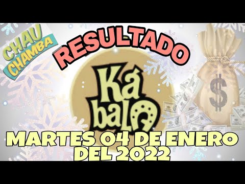 RESULTADOS KÁBALA Y CHAU CHAMBA DEL MARTES 04 DE ENERO DEL 2022 S/450,497/LOTERÍA DE PERÚ