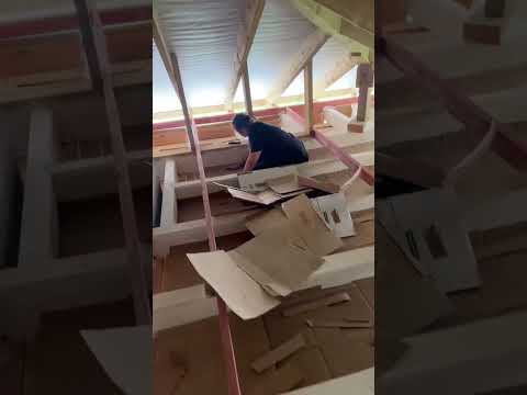 🔥Подготовка к утеплению опилками🔥 #утепление #опилки #стройка #строительсводома #дом #чердак