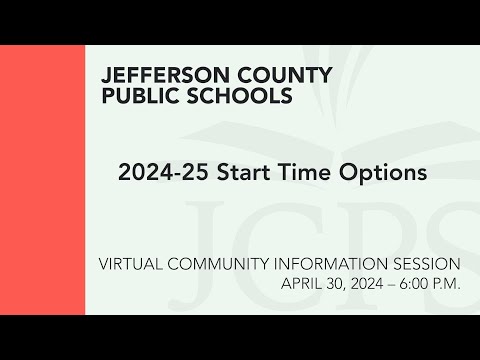 JCPS Virtual Community Information Session